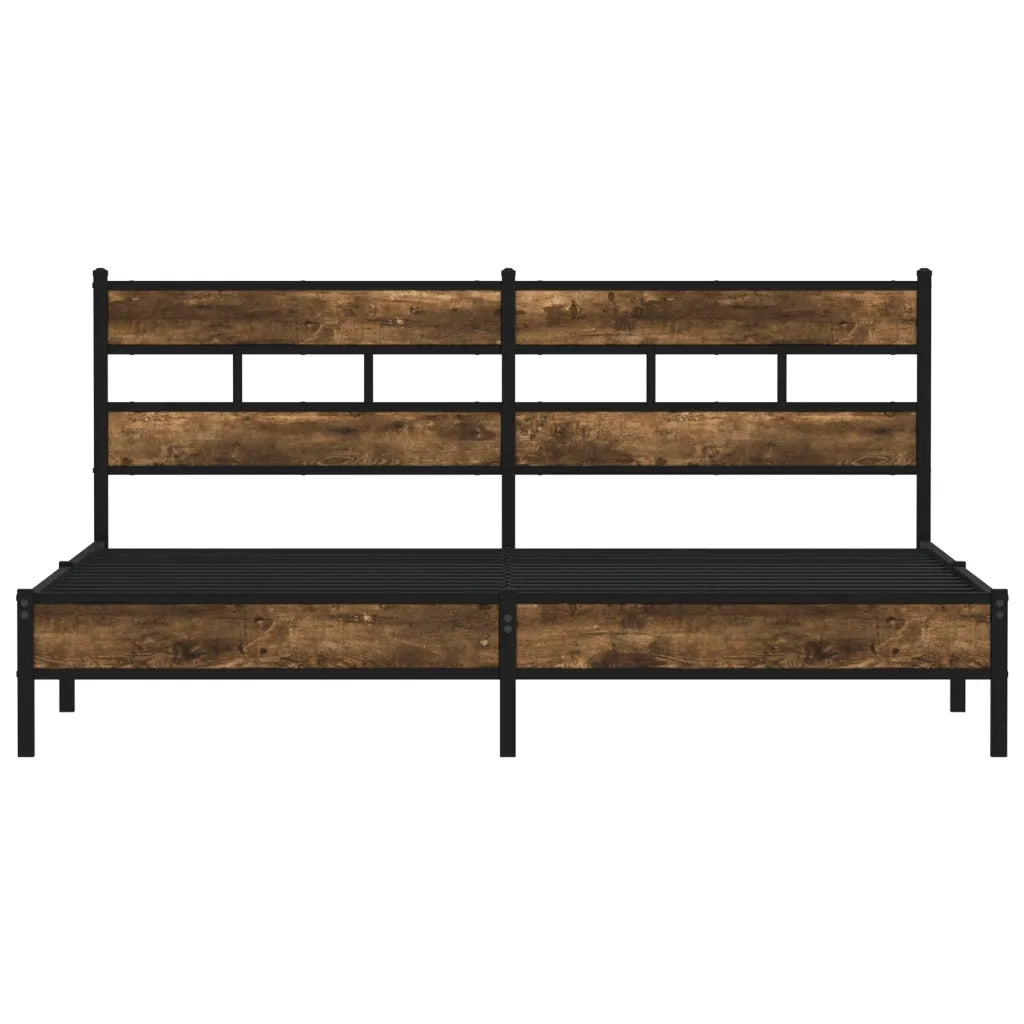 Giroletto senza Materaso in Metallo Rovere Fumo 193x203 cm