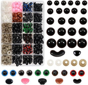 Occhiali di sicurezza 560 pezzi - Occhialini di sicurezza - Chiavi a serraggio - Occhi amigurumi - Plastica - Per il fai da te - Occhi per bambole