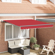 Tenda Retrattile Manuale Rossa 350x250 cm