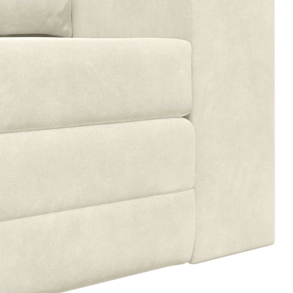 Divano letto Crema 148 x 71 x 83 cm Velluto 4106690
