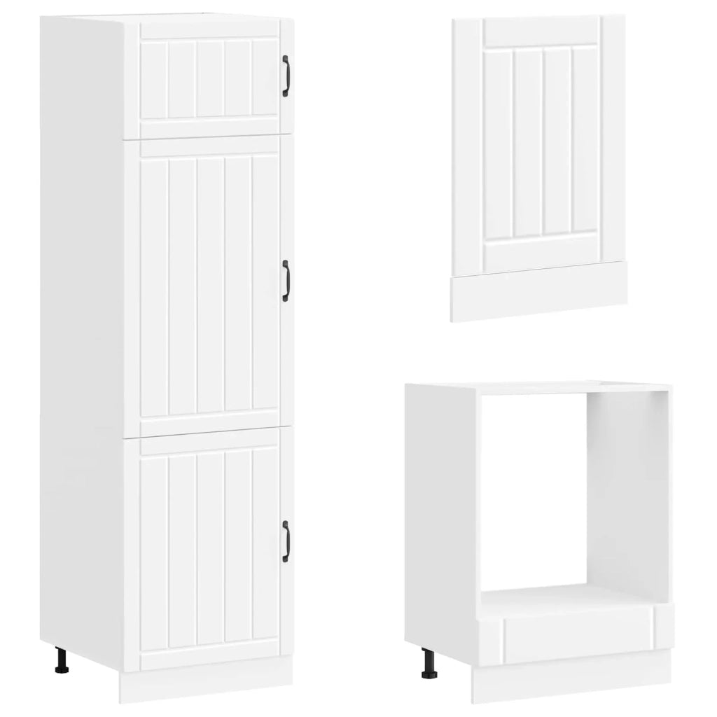 Set Mobili da Cucina 7 pz Lucca Bianco Legno Multistrato 3314771