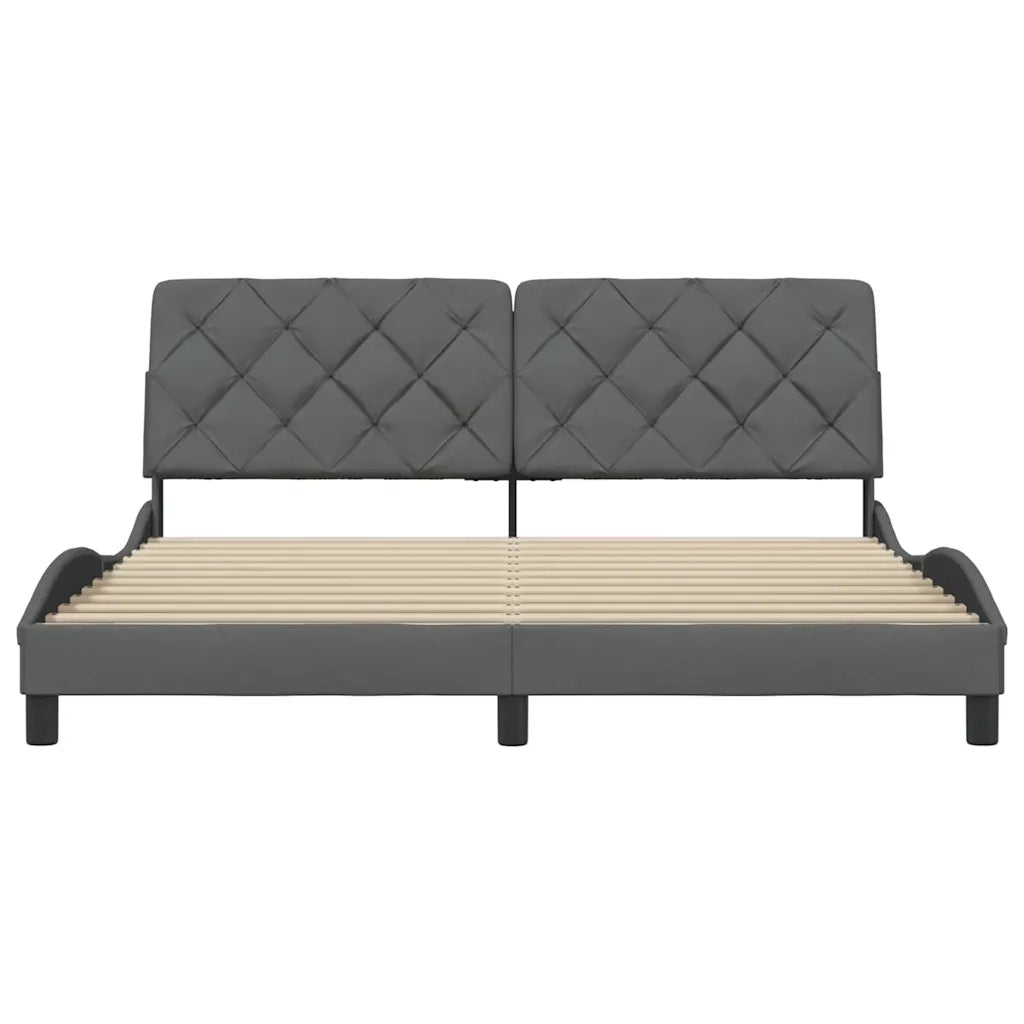 Giroletto senza Materasso Grigio Scuro 180x200 cm Tessuto