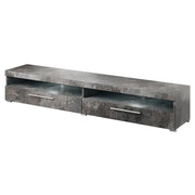 Mobile TV XL 200cm collezione BOMBAY. Colore grigio effetto ardesia.