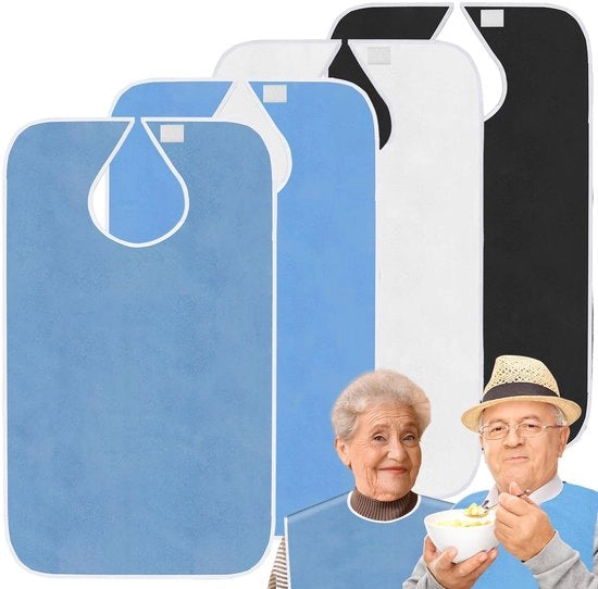 Asciugamani Reutilizzabili - 4 Pezzi - Tessuto da Bagno - Impermeabili - Per Adulti/Seniori - Lavabili in Macchina - Utilizzo Comodo - Protezione Alimentare