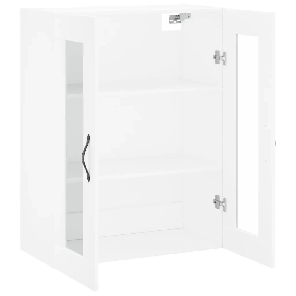Mobile contenitore moderno a parete 69,5 x 34 x 90 cm funzionale stile minimalista legno bianco 02_0049295
