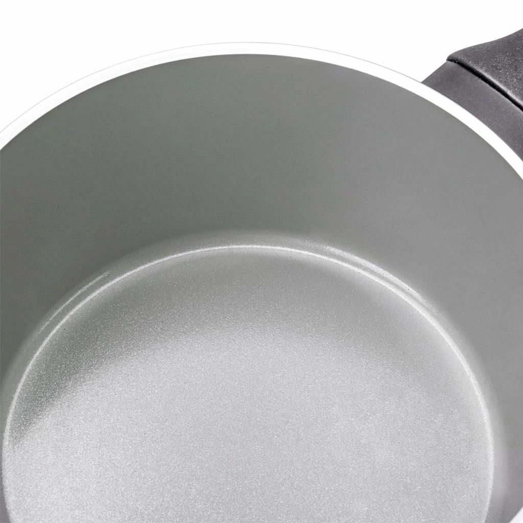 Moneta 0000990516 Melodia Finegres Casseruola 1 Manico 16 cm Capacita' 1.3 L Adatta a Tutti i Piani di Cottura inclusa Induzione Rivestimento Naturale Antiaderente Senza PFAS PFOA NICHEL e Metalli Pesanti colore Grigio
