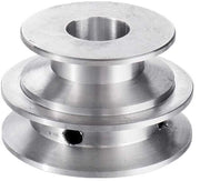 Allettamento Plus - Catrollio in Alluminio a Doppia Gola 40/50mm - 8-20mm Foratura - Ruota a V - 10mm Cinghia - 12mm Gola