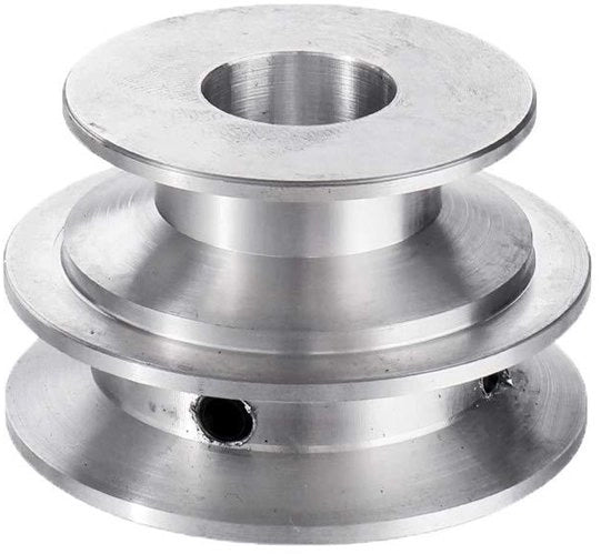 Allettamento Plus - Catrollio in Alluminio a Doppia Gola 40/50mm - 8-20mm Foratura - Ruota a V - 10mm Cinghia - 12mm Gola