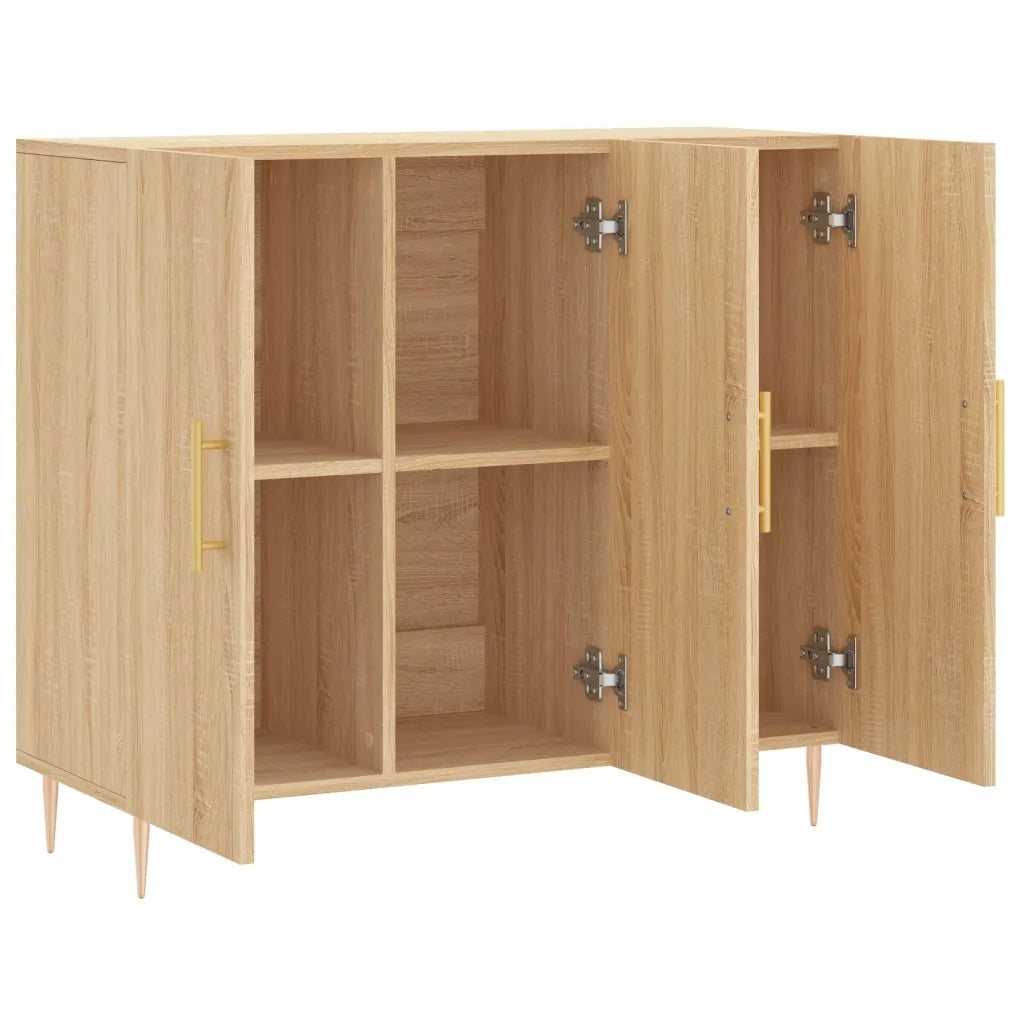 Credenza Rovere Sonoma 90x34x80 cm in Legno Multistrato 828095