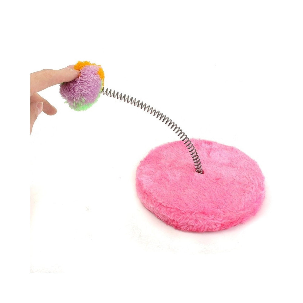 Trade Shop - Gioco Con Pupazzo Topo Palestra Per Gatto Gatti Unghie Tiragraffi Base Con Molle -