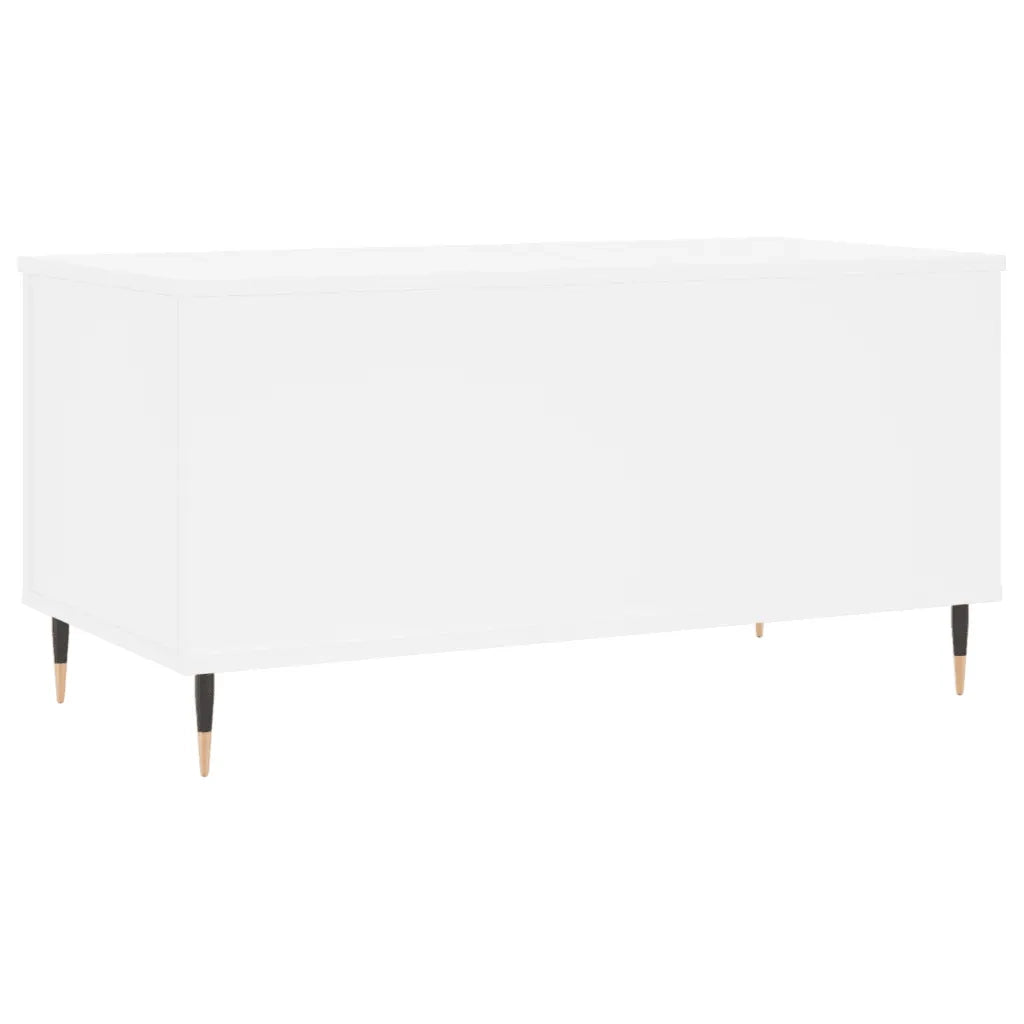 Tavolino da salotto | Tavolino da caff¨¨ | Tavolino da Soggiorno Bianco 90x44,5x45 cm in Legno Multistrato