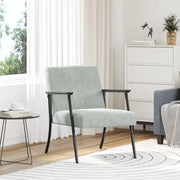 Poltrona-Divano Sedia-Poltroncina Grigio chiaro Velluto 441109