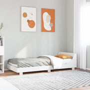 Letto senza Materasso-Struttura Letto Bianco 75x190 in Legno Massello di Pino 715042