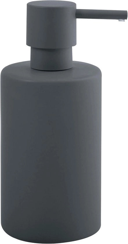 Dispensatore di sapone - Pomp RVS - Dispensatore di sapone liquido - 300 ml - Materiale grigio opaco - Porcellana
