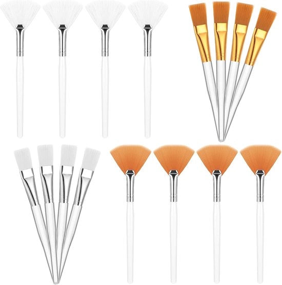 Set di 16 pennelli adesivi - versatile per cosmetica - maniglie trasparenti