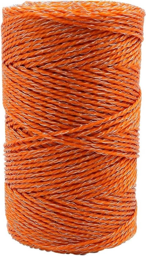 Cavo di Schermatura a Filo di Acciaio Inossidabile 200 m per Recinzioni Mobili Resistenti all'Ossidazione - Filo di Acciaio Inossidabile con Diametro 2 mm - Resistente all'Ossidazione - Guida in Acciaio Inossidabile - Colore Arancione