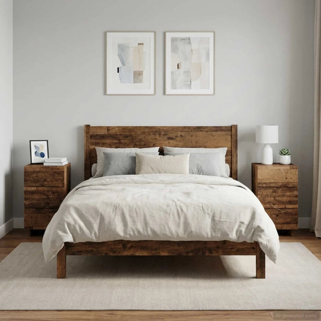 Armadio da Notte 2 pcs Legno antico 33,5 x 34,5 x 60 cm 8011438