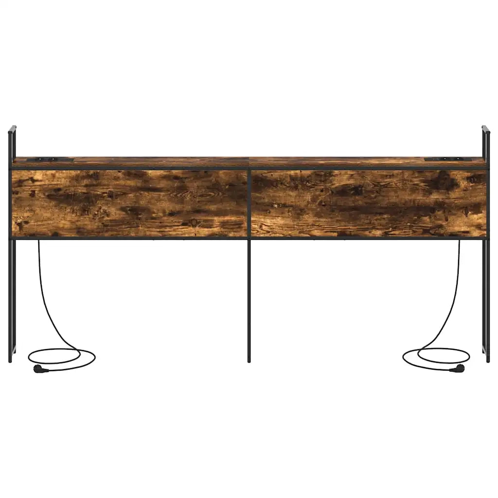 vidaXL Testata contenitore Rovere fumo 200 cm Legno multistrato