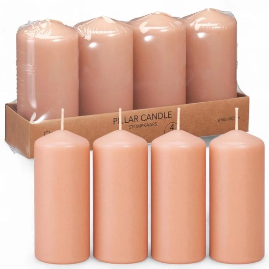 Set di candele per advento 4 pezzi - alta qualità candele colorate - senza odore - senza fuliggine - per decorazione di advento - 5x10 cm - creazione di atmosfera rilassante