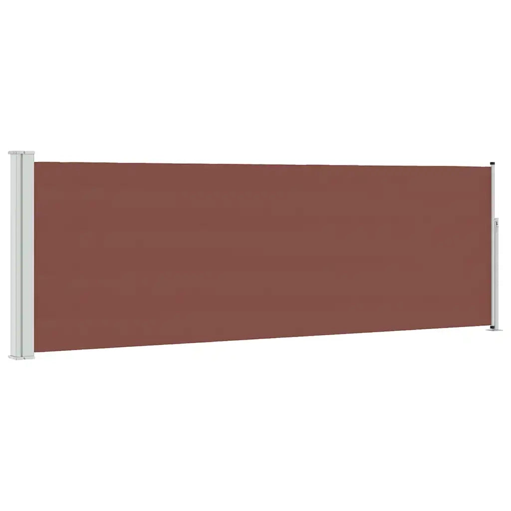 Tenda Laterale Retrattile per Patio 100x314 cm Marrone 48375