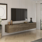 Saonara, Mobile Porta tv 3 Vani, 150x32x30h cm Marrone Noce
