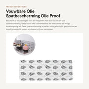 Spatwand Vouwbara con Schermo per Fornello a Gas - 84,5x32,7cm
