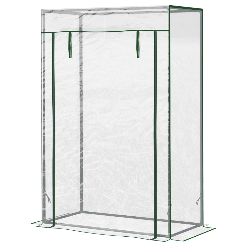 Serra da giardino con porta a rullo e struttura in acciaio ¨C zephmum ¨C 100x50x150 cm trasparente