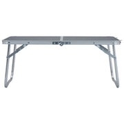 Tavolo Pieghevole da Campeggio Grigio in Alluminio 60x40cm CFW7636756