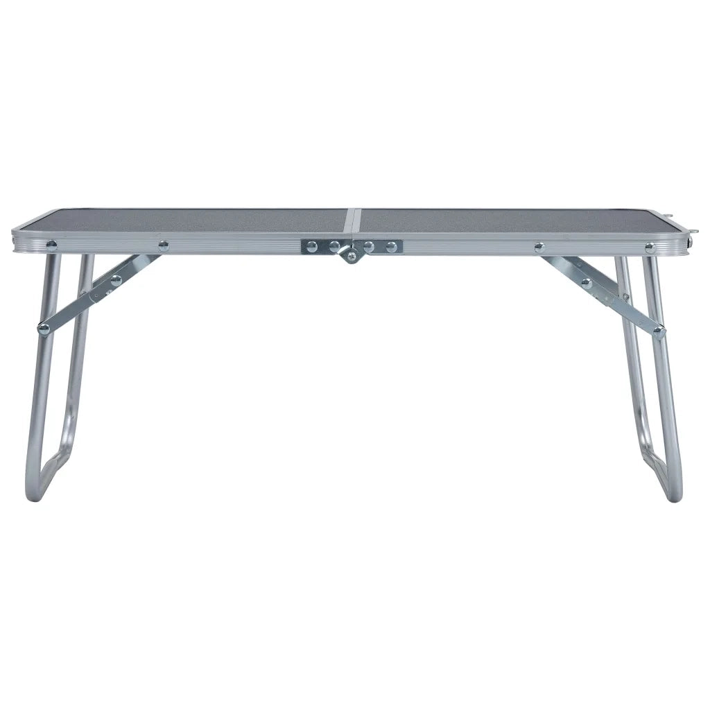 Tavolo Pieghevole da Campeggio Grigio in Alluminio 60x40cm CFW7636756