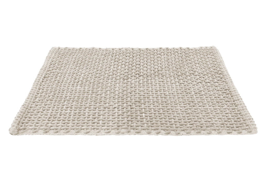 Tappeto Bagno Doccia Antiscivolo In Microfibra Super Assorbente Osaka - Parure 3 Pezzi - Beige