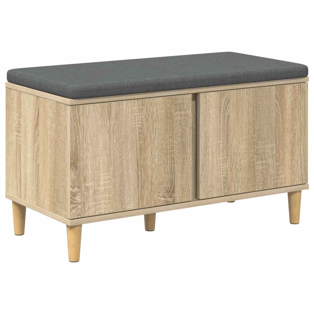 Panca per ingresso con cuscino Rovere Sonoma 80 x 38 x 46 cm 891530