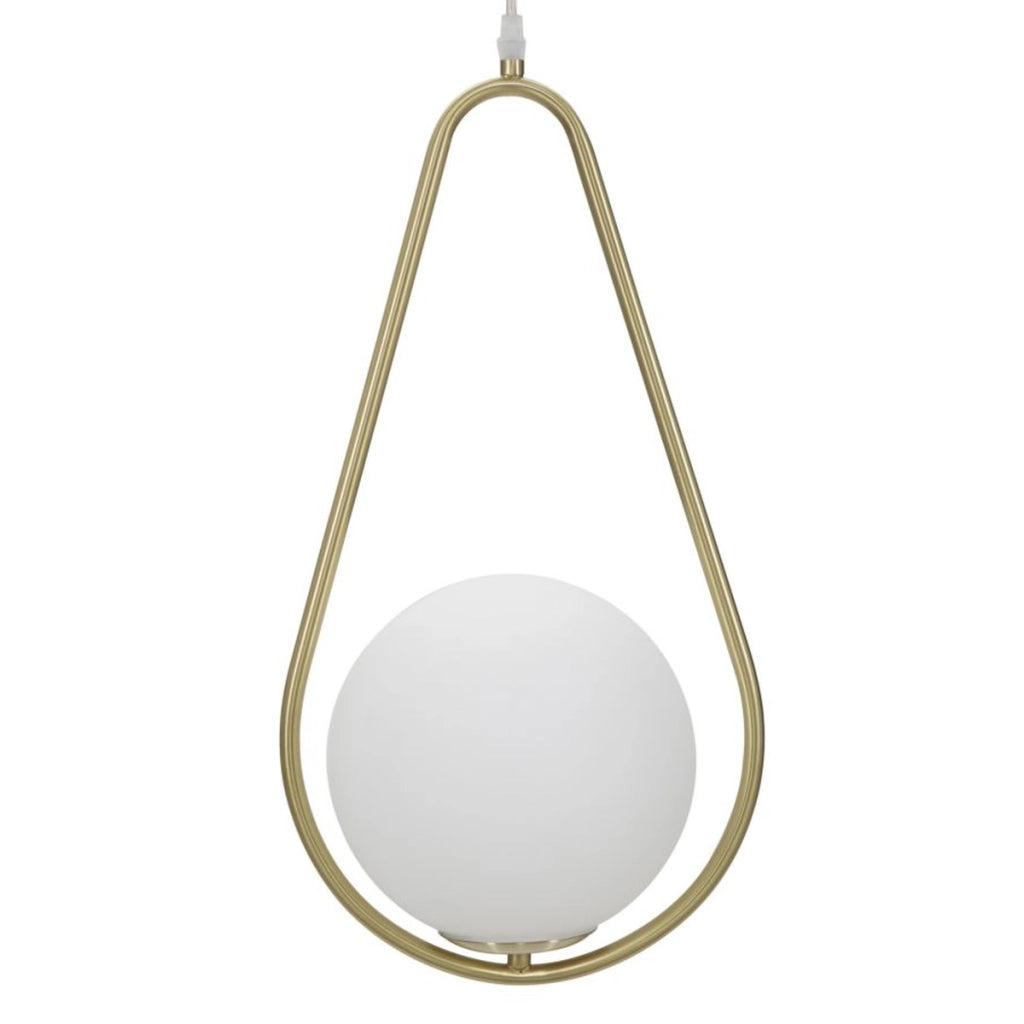Lampada a Sospensione VKH81, Oro, Metallo, 24x20x46 cm