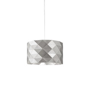 Sospensione Moderna Prisma Polilux ® Argento E Metallo Cromo 1 Luce E27 D40Cm