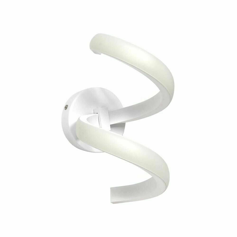 Applique Moderno Lampada da Parete a Muro per Illuminazione da Interno IP20 9W Silver Cromato Bianco Freddo 6500K