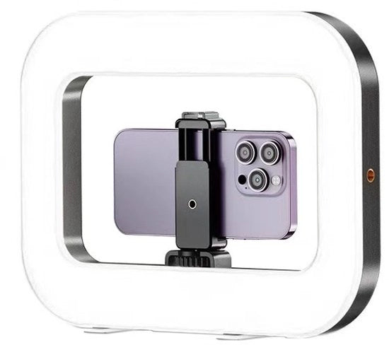 Lampada LED regolabile, lampada regolabile ricaricabile per dispositivi mobili, adatta per fotocamere, dispositivi mobili, iPad, laptop, trucco, ecc.