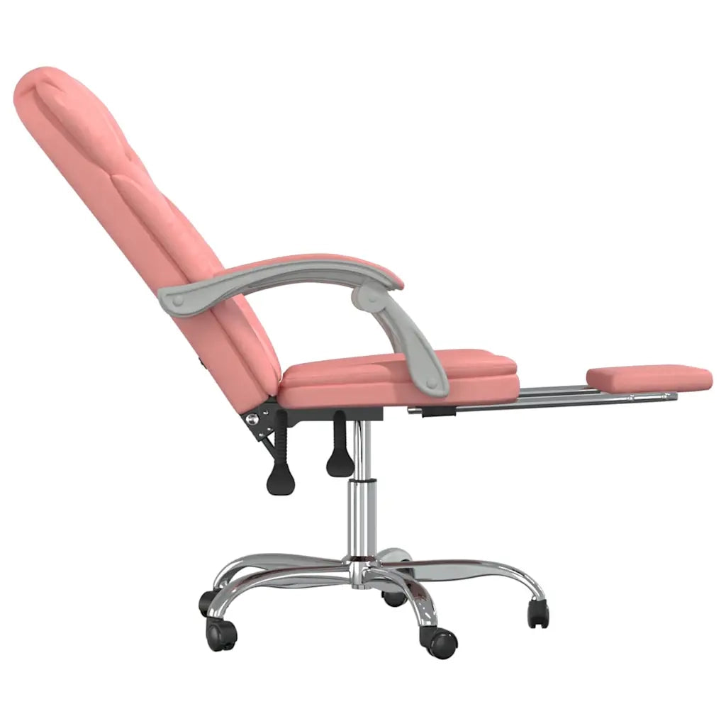 Sedia per studi-Poltrona da Ufficio Reclinabile Rosa in Similpelle 229049