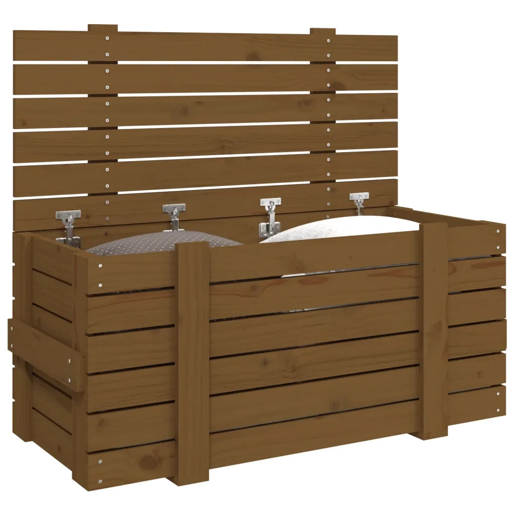 Contenitore Portaoggetti ambra 91x40,5x42cm Legno Massello Pino 825001
