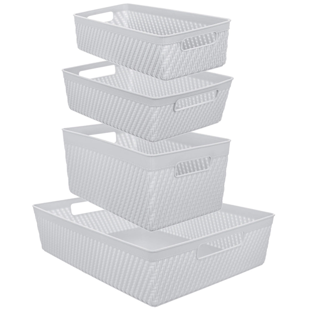 Set di 4 cestini organizer KADAX per riporre oggetti.