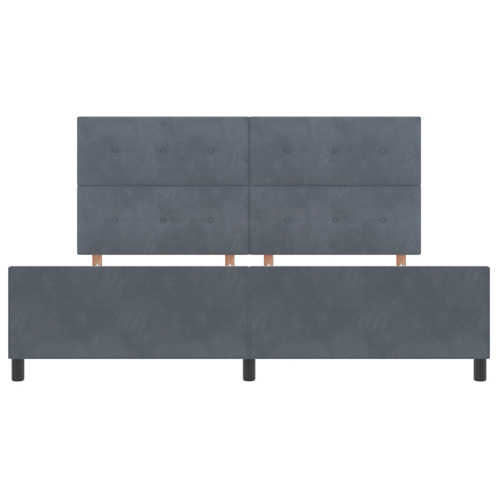Letto Matrimoniale Grigio Scuro 200x200 cm in Velluto