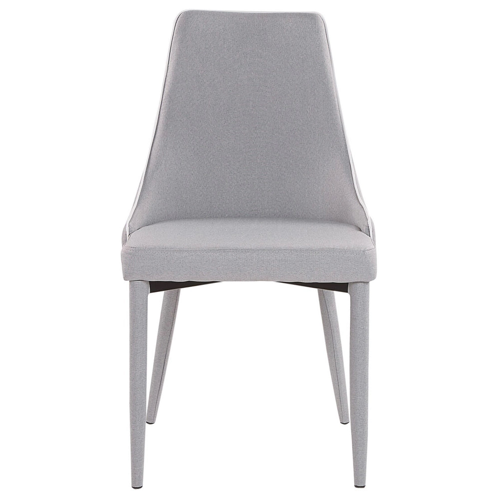 Set di 2 sedie da pranzo Sedie da cucina con sedile e gambe imbottite in tessuto blu