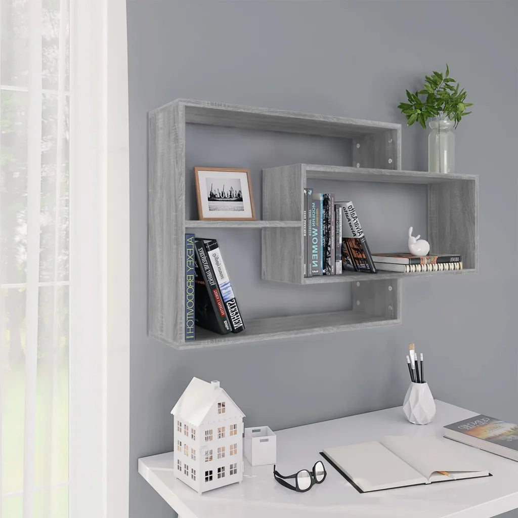 Mensola a Muro Grigio Sonoma 104x20x58,5 cm Legno Multistrato cod mxl 33270