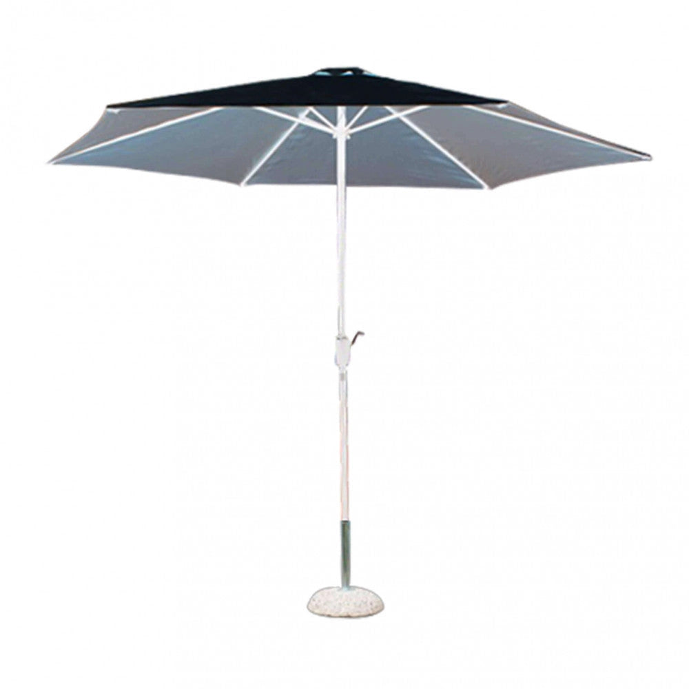 Ombrellone da Giardino Ø3 m Palo Ø48 mm Poly Eco in Acciaio Telo Grigio
