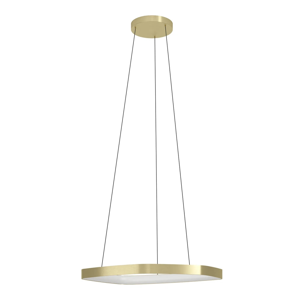 Sospensione Moderna Vallerosa Alluminio Ottone Spazzolato 1 Luce Led 25,2W