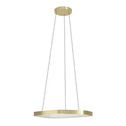 Sospensione Moderna Vallerosa Alluminio Ottone Spazzolato 1 Luce Led 25,2W