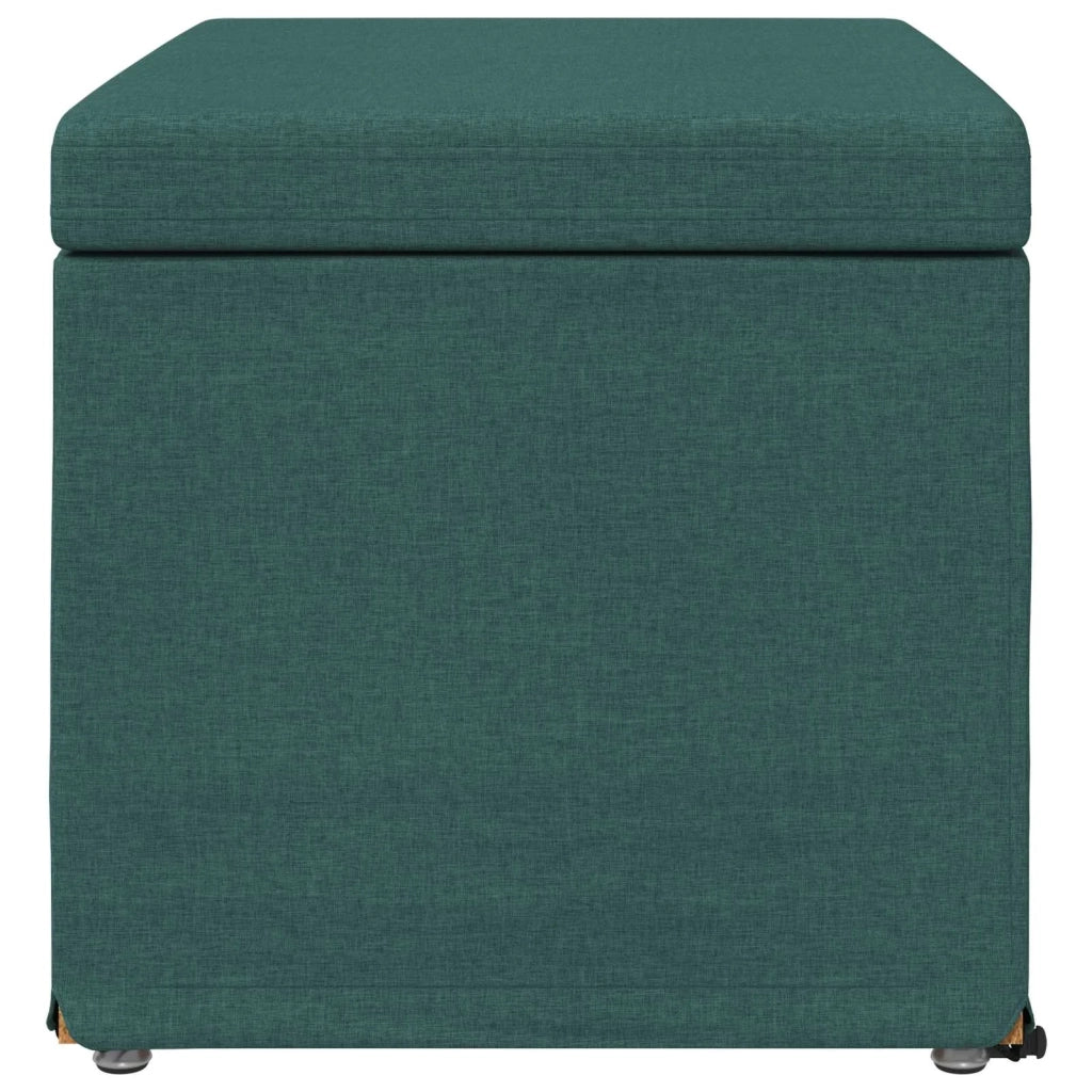 Pouf Verde Scuro 61 x 41 x 40 cm Tessuto e Legno Ingegnerizzato 876761