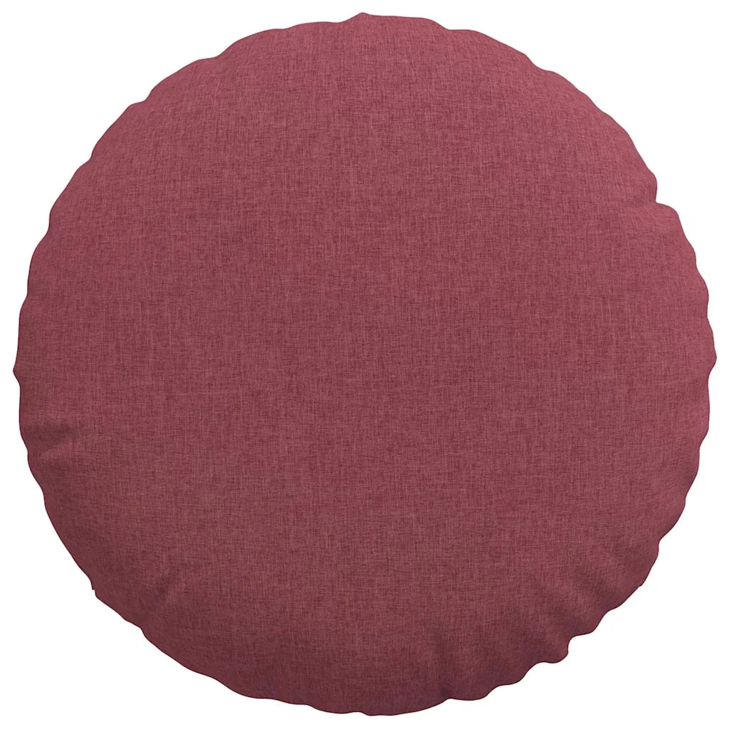 Cuscini per Seduta 2 pcs Rosso Vino Ø60 x 21 cm Tessuto