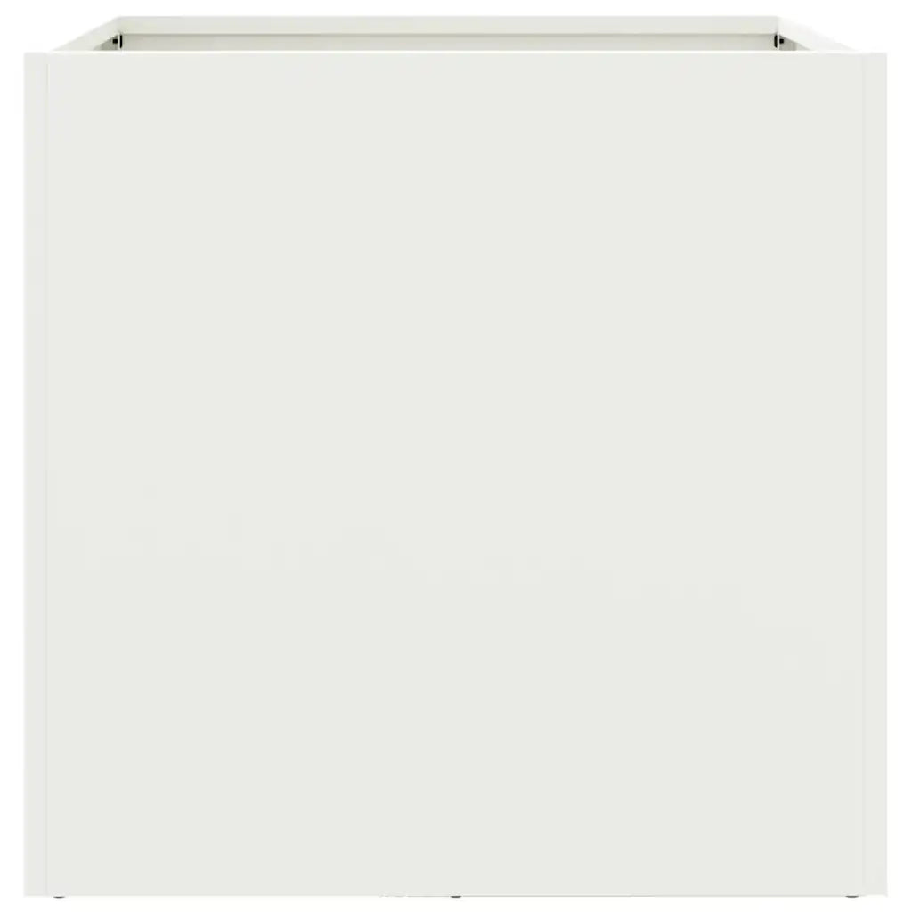 Fioriere 2 pz Bianche 49x47x46 cm in Acciaio