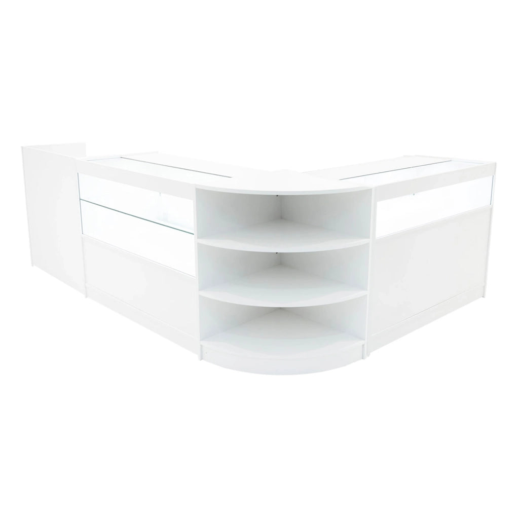 Set Banconi Bianco Europa LED B1200 C1200 LM60 TB60 con Serrature e Vetrina