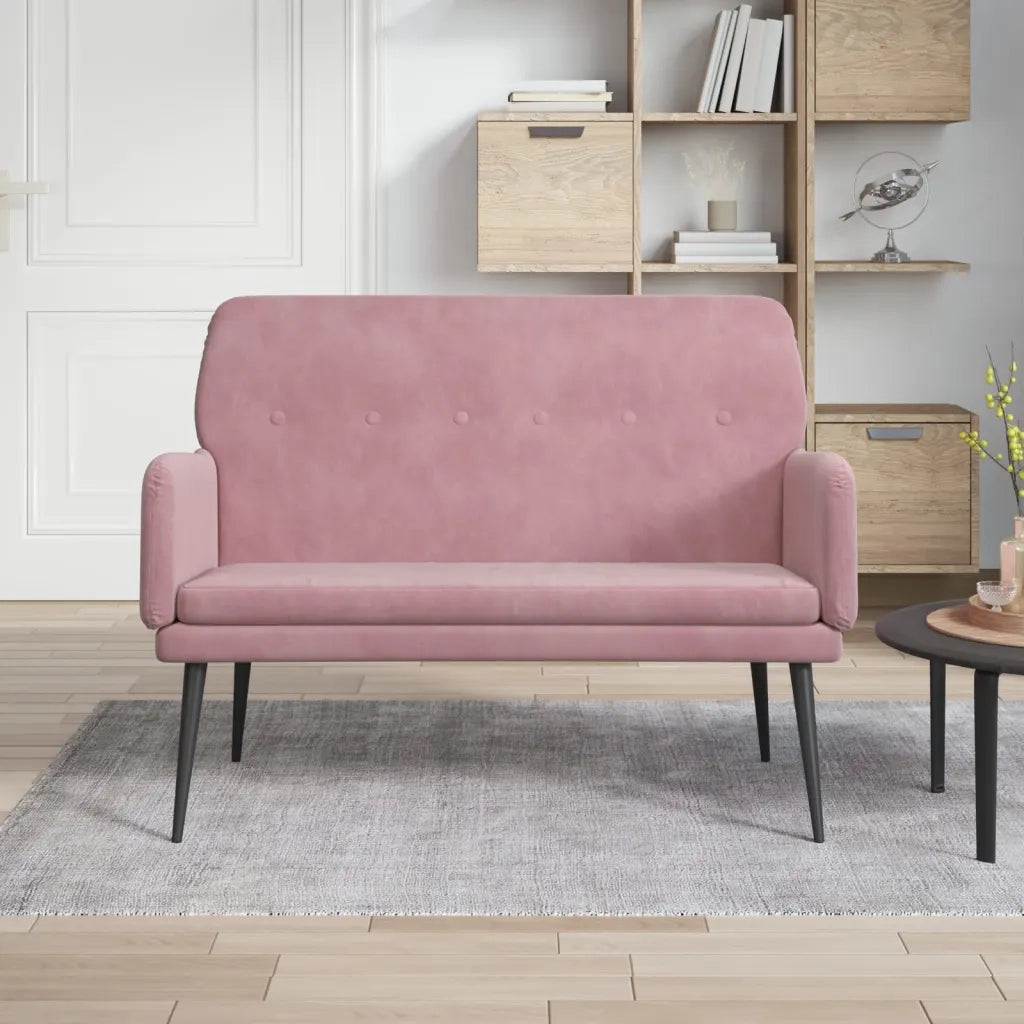 Panca Rosa 108x79x79 cm in Velluto CFW1368599