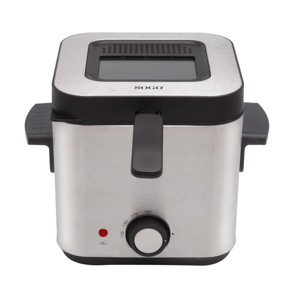 Friggitrice in Acciaio Inox con Finestra Trasparente e Filtro 1.5L - 900W